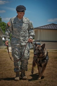 Female handler and MWD